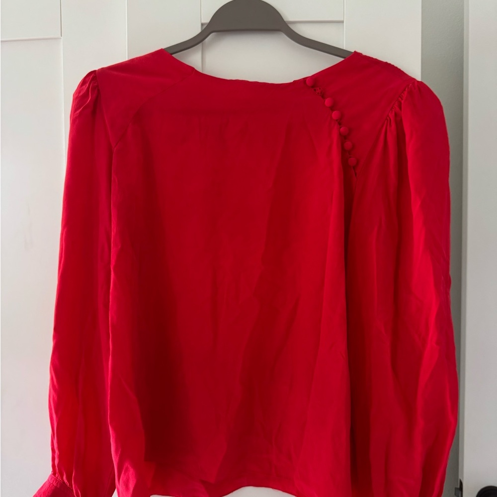 Albert Nipon Vibrant Red Blouse
